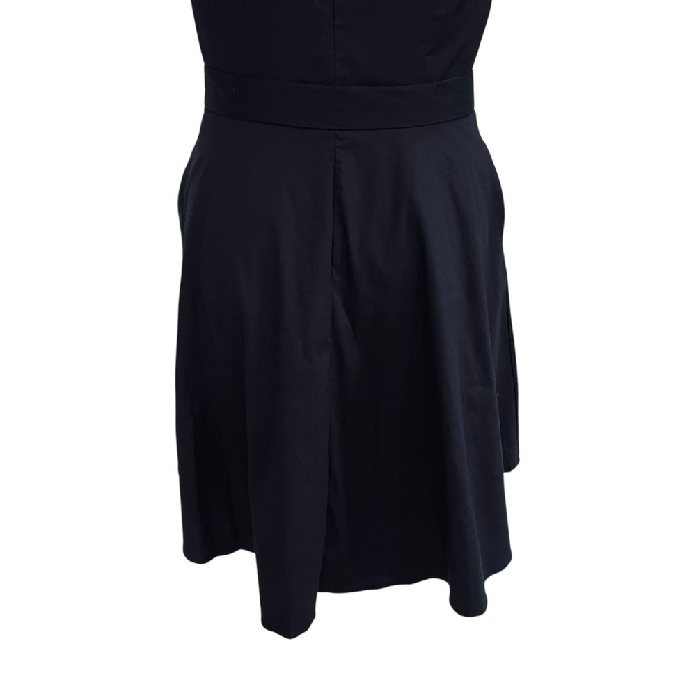 Kingfancy Black Fit And Flare Dress‎ With Pockets Short Sleeve Belted NWOT - Picture 10 of 10